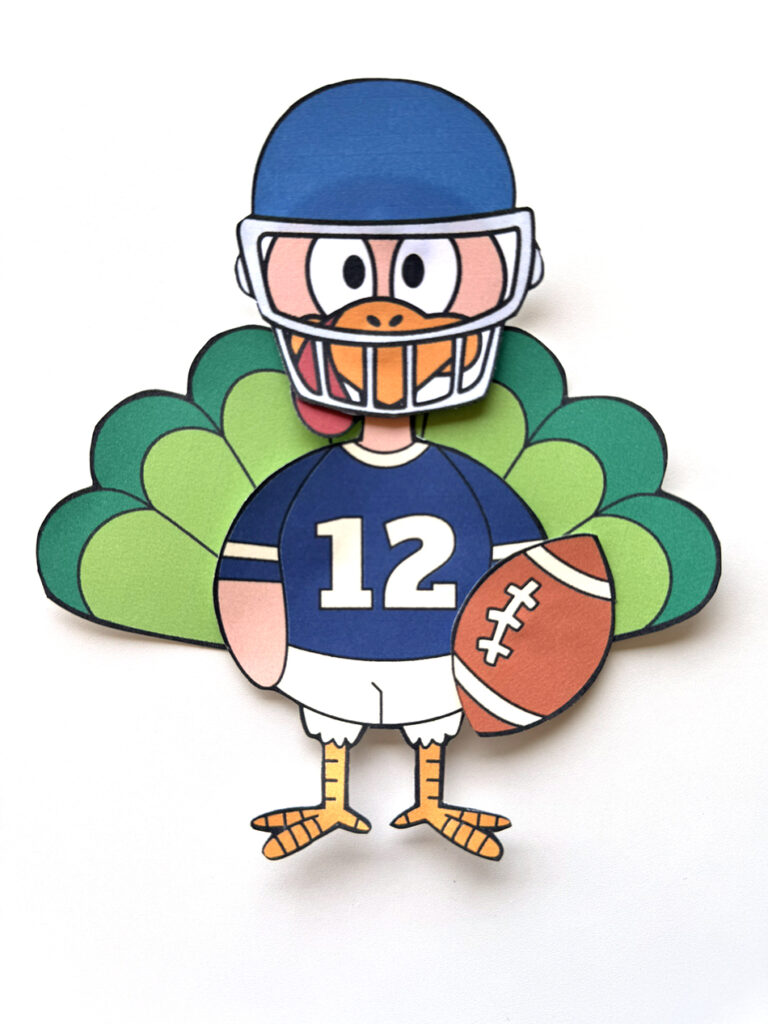 Football Player Turkey Disguise Step 1