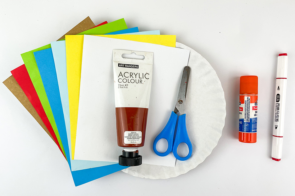 Gingerbread House Paper Plate Craft Materials