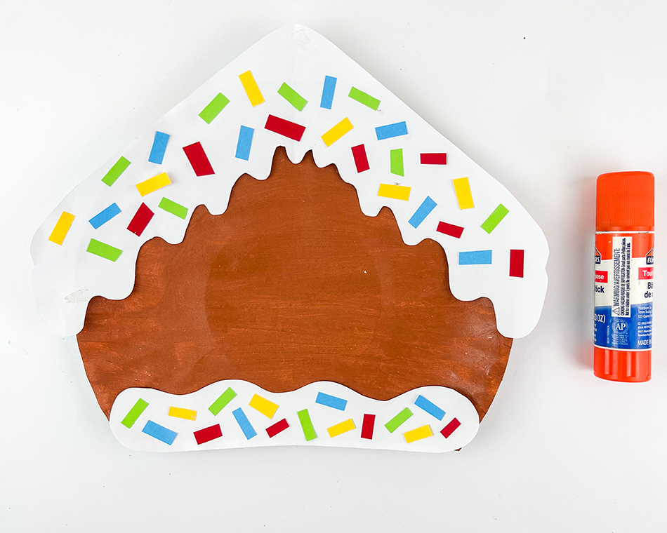 Gingerbread House Paper Plate Craft Step 6
