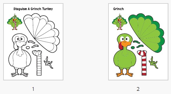 Grinch Turkey Disguise Printable