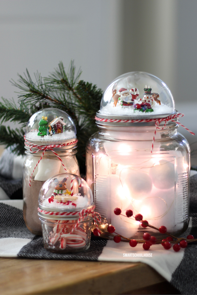 Mason Jar Lid Snow Globe by Smart School House