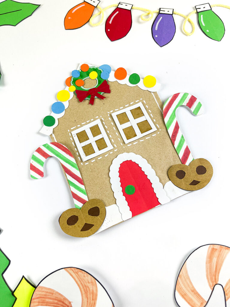 Paper Bag Gingerbread House Craft for Kids