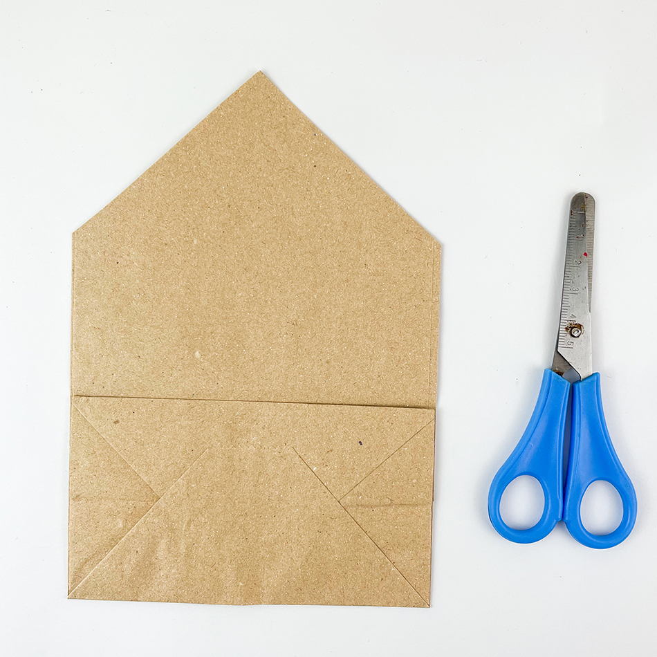 Paper Bag Gingerbread House Step 1