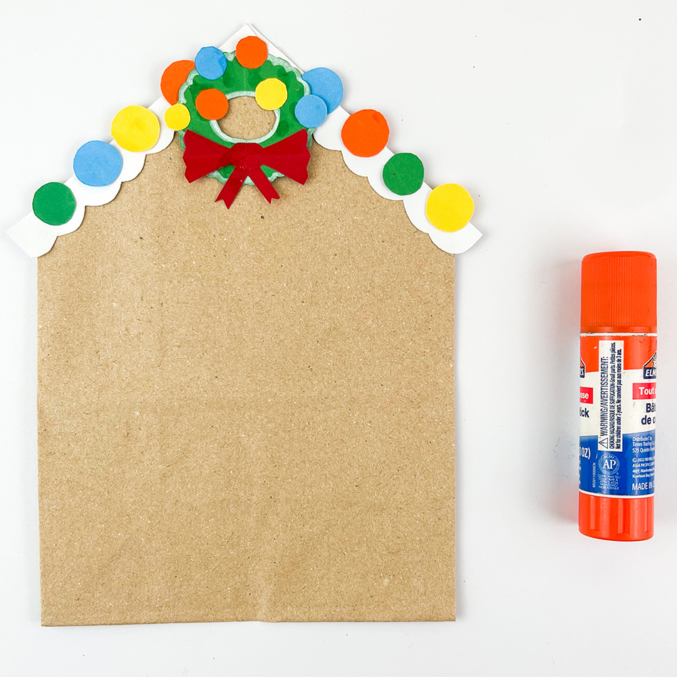 Paper Bag Gingerbread House Step 3