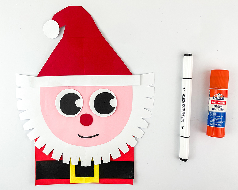 Paper Bag Santa Step 9