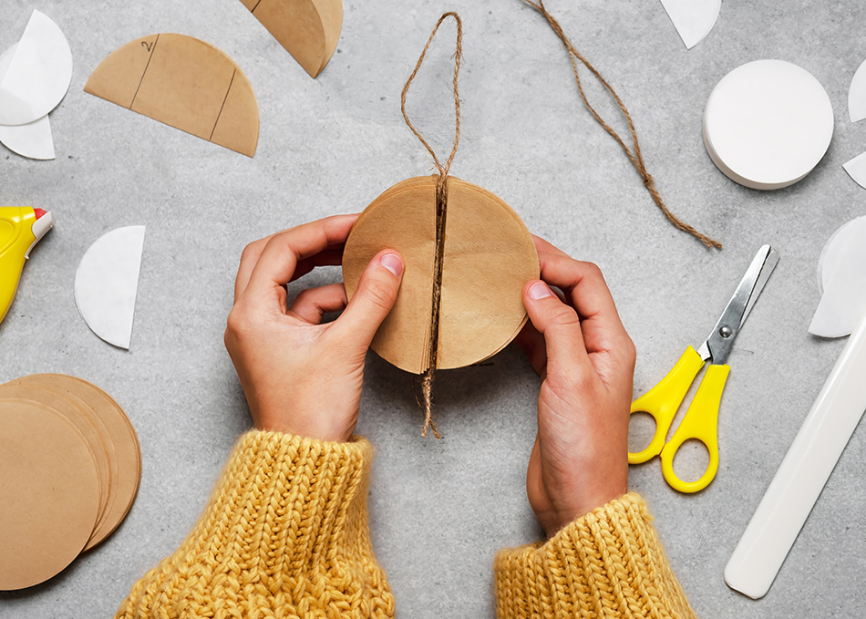 Paper Honeycomb Ornament Step 5