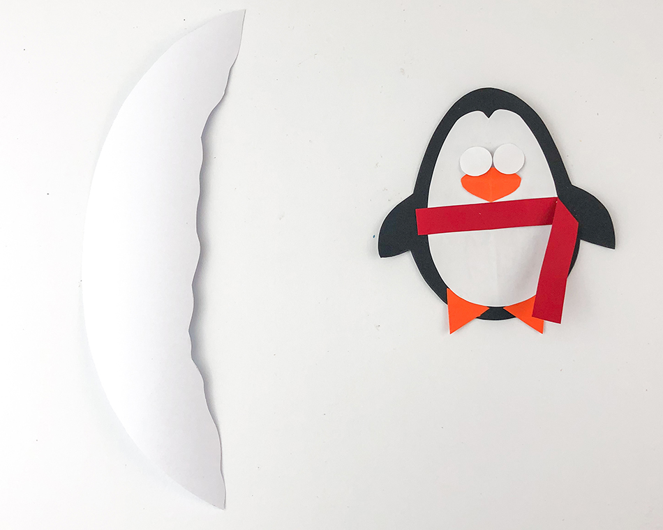 Paper Plate Penguin Igloo Step 7