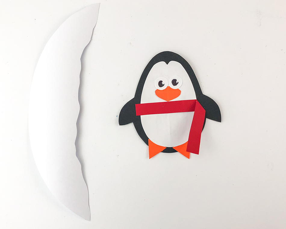 Paper Plate Penguin Igloo Step 8