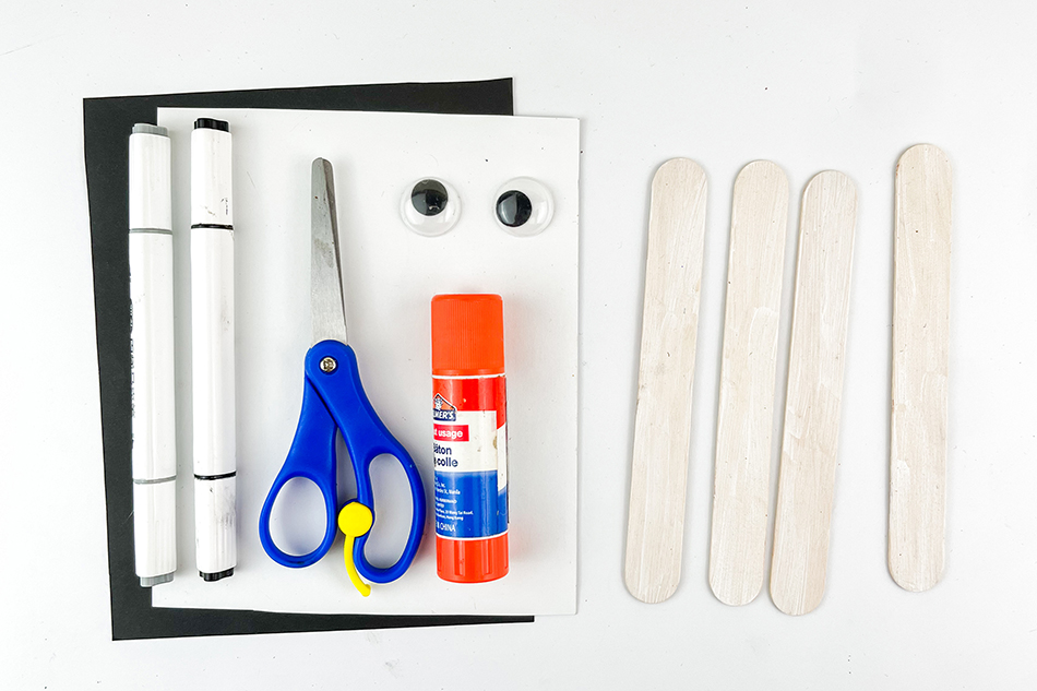 Polar Bear Popsicle Stick Craft Materials