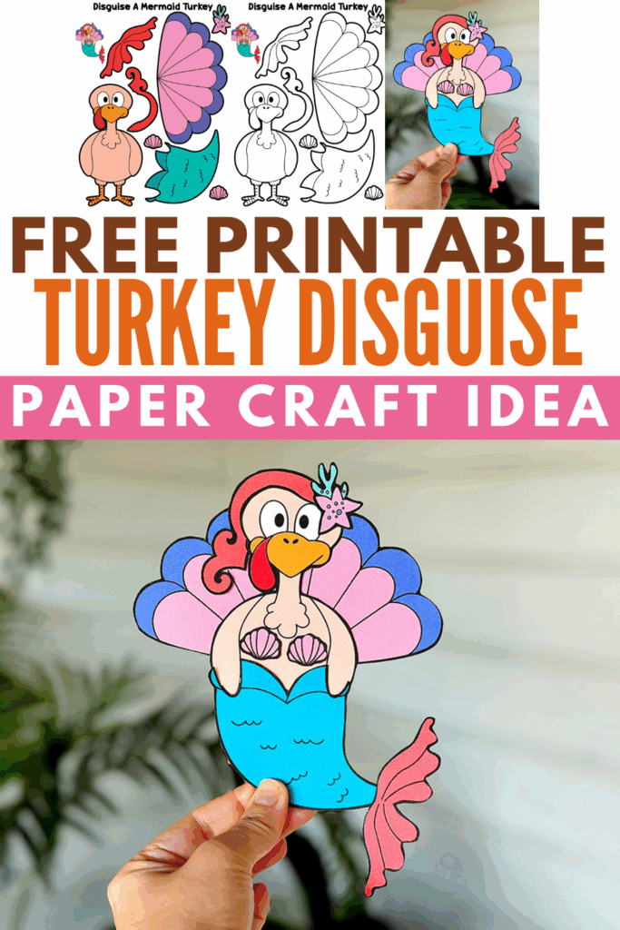 Princess Turkey Disguise Idea on Paper for Kids (+ Free Printable) - Fall, Thanksgiving