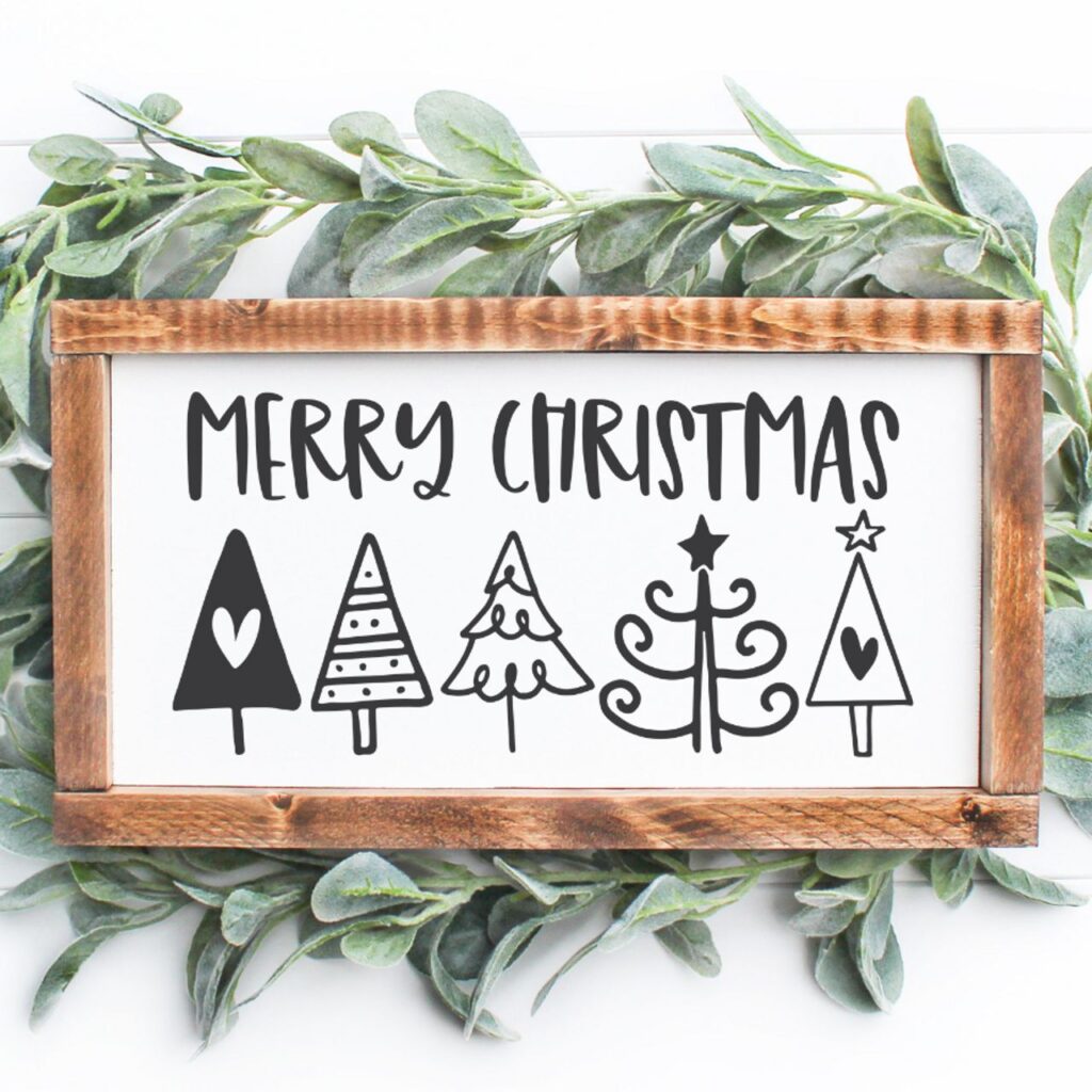Rustic Farmhouse Merry Christmas Sign by CDS