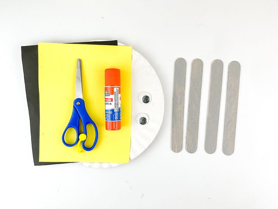 Snowy Owl Popsicle Stick Craft Materials