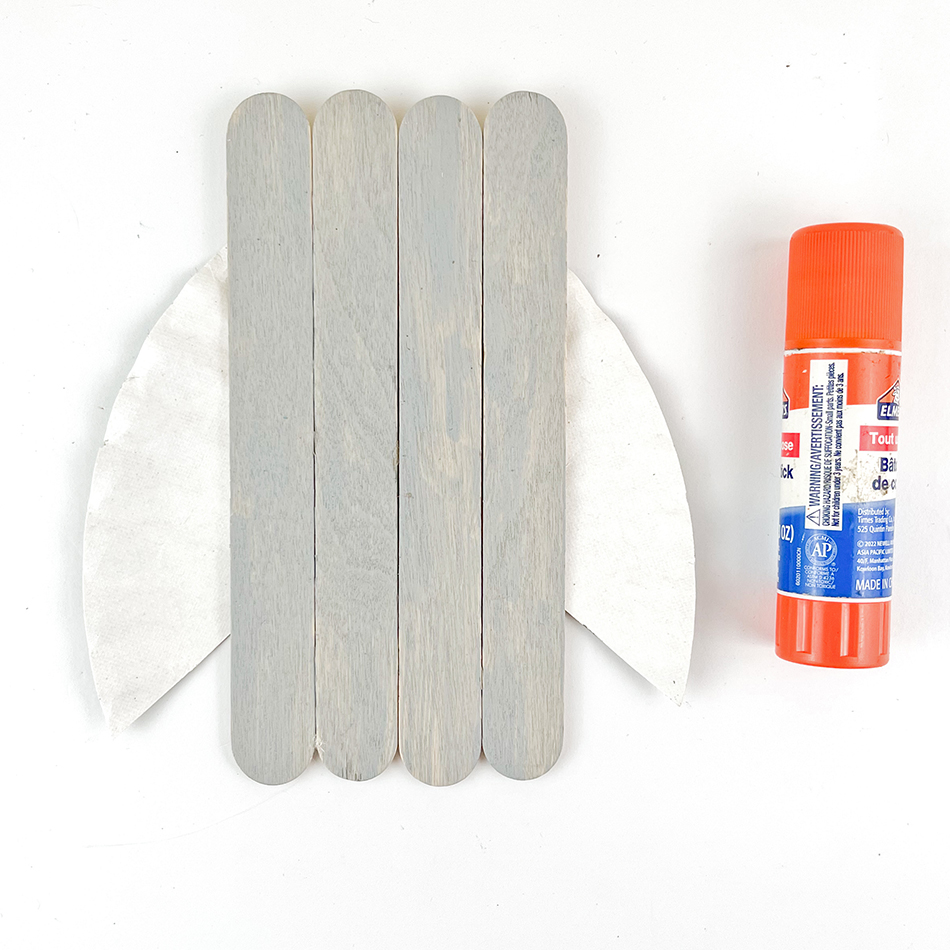 Snowy Owl Popsicle Stick Craft Step 3