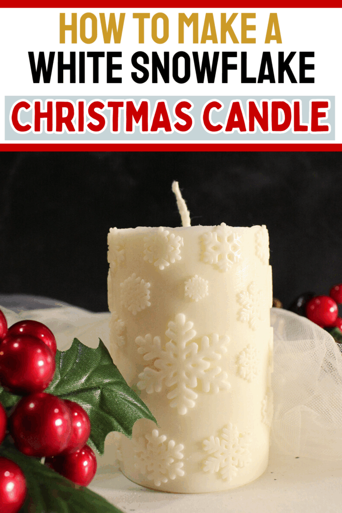 Soy Candle Making Tutorial: How to Make a White Snowflake Essential Oil Scented Christmas Candle (for Home or Gifts)