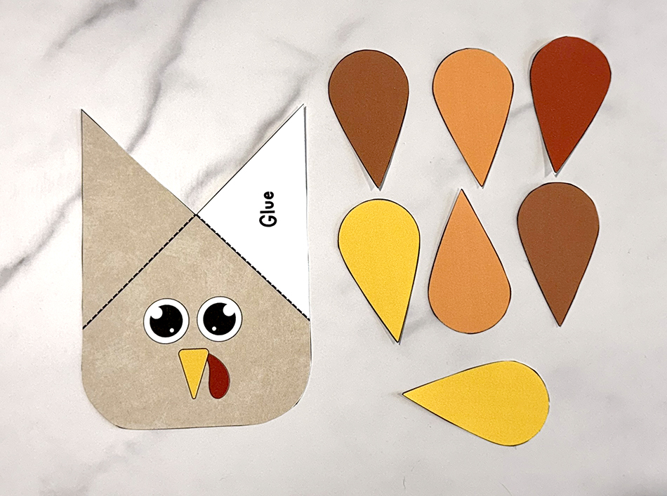 Turkey Bookcorner craft and template