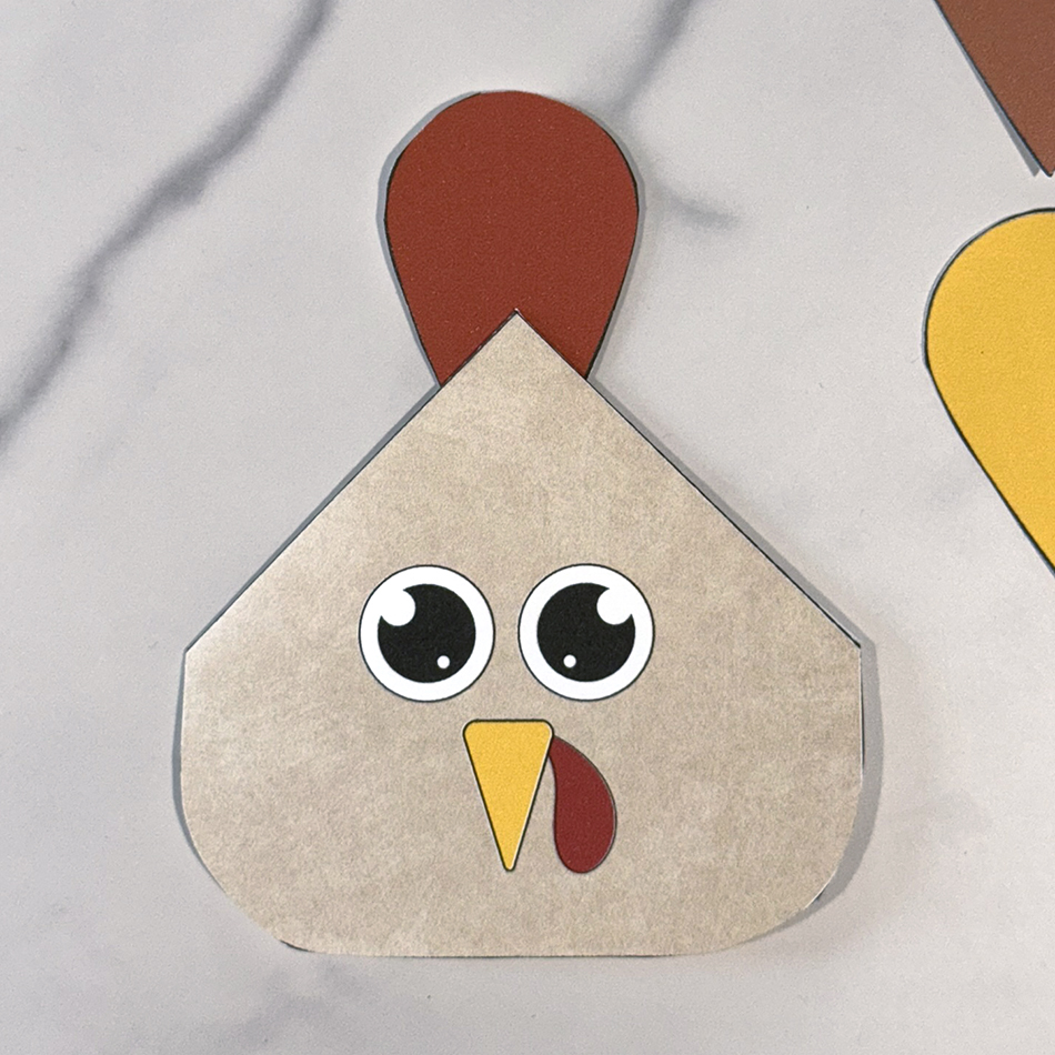 Turkey Bookmark corner Step 2