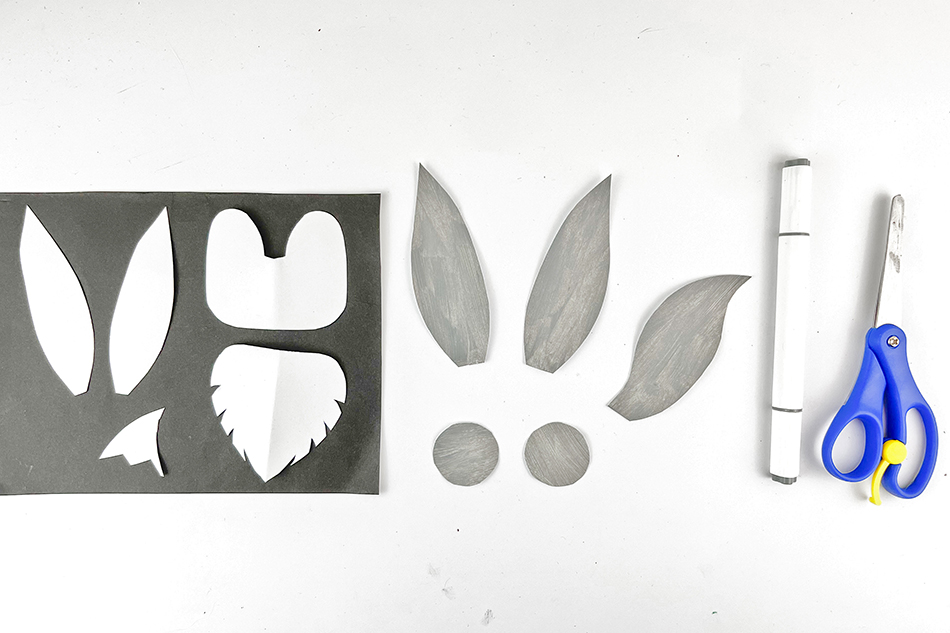 Winter Arctic Fox Popsicle Stick Craft Step 2