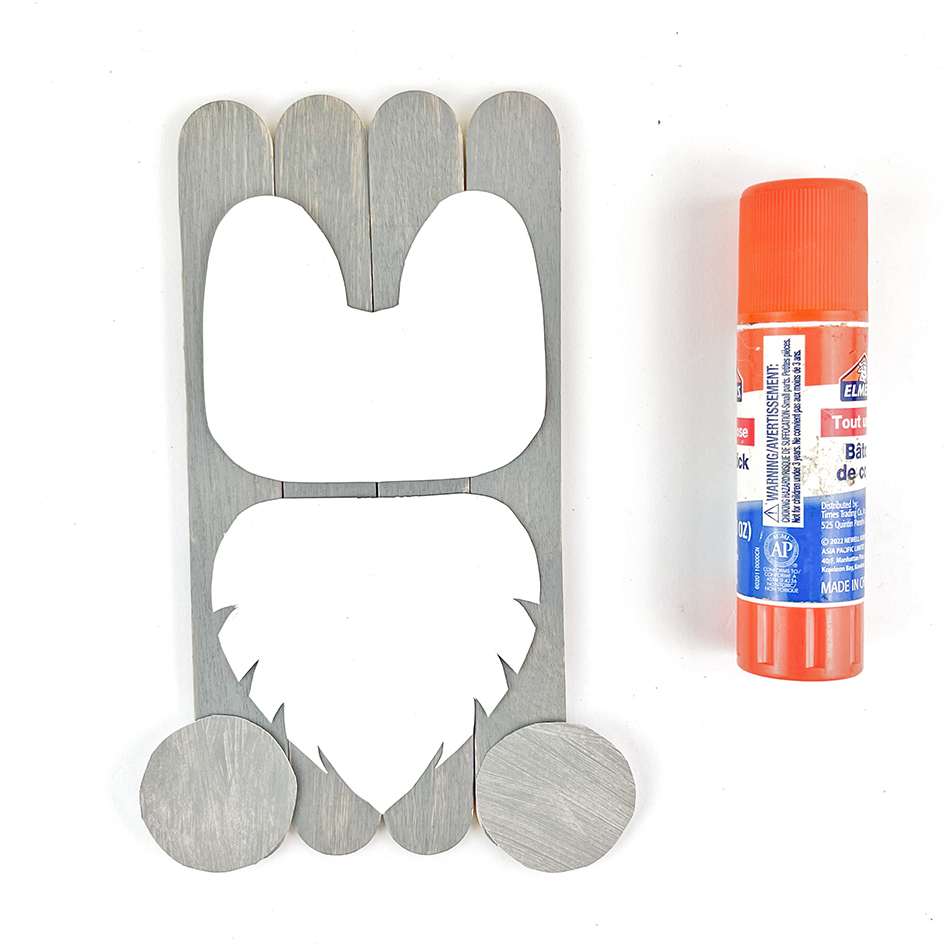 Winter Arctic Fox Popsicle Stick Craft Step 4