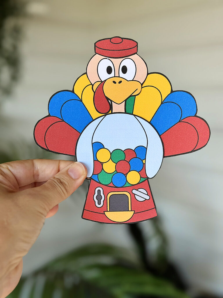 gumball turkey disguise craft for kids