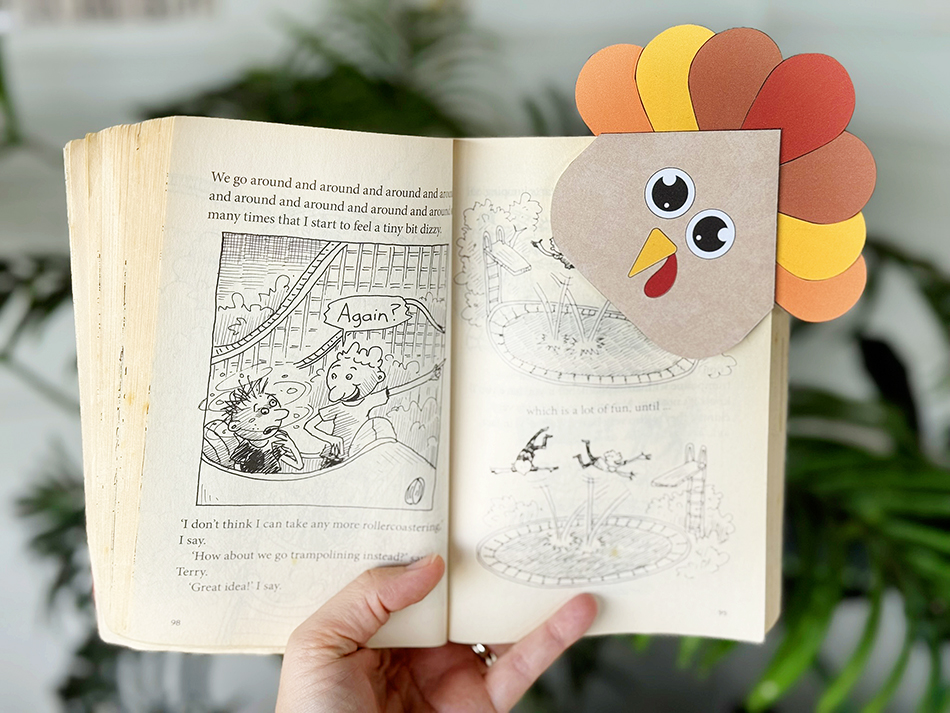 turkey bookmark craft template for kids