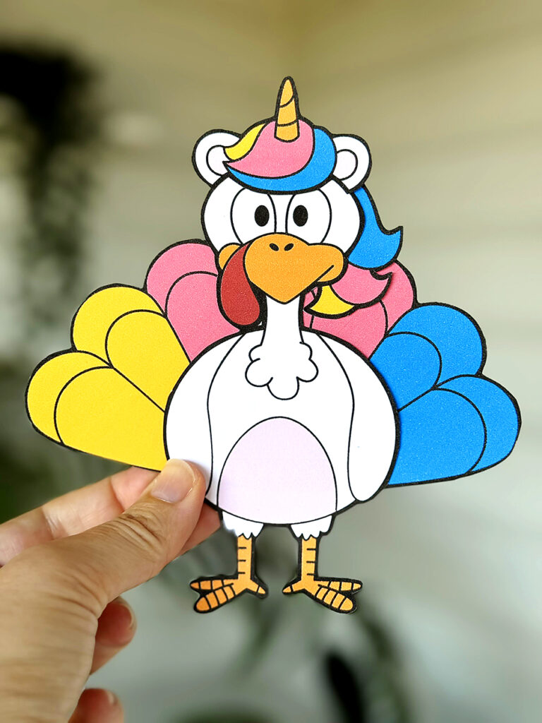 unicorn turkey disguise craft for kids