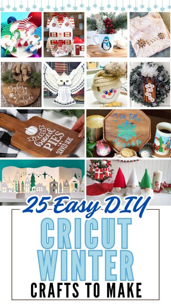 25 Easy DIY Cricut Winter Crafts to Make