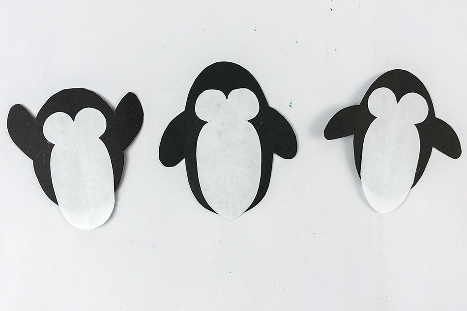 3D Penguin Craft Step 1