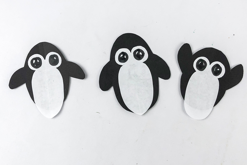 3D Penguin Craft Step 2
