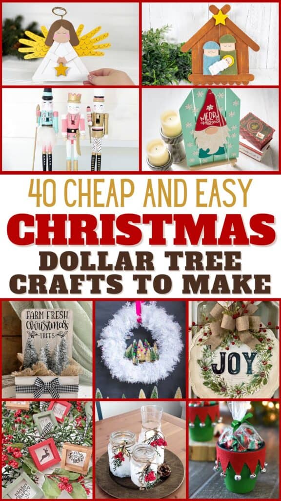 40 Cheap & Easy Christmas Dollar Tree Crafts to Make