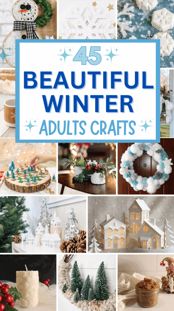 45 Beautiful Winter Adults Crafts
