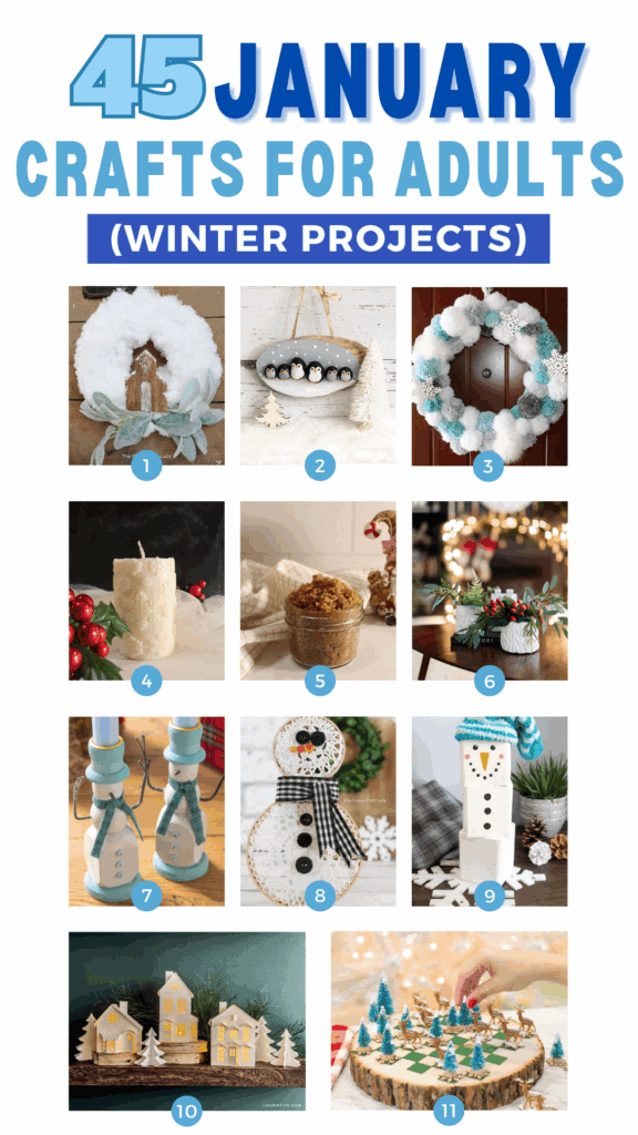 45 January Crafts for Adults (Winter Projects)