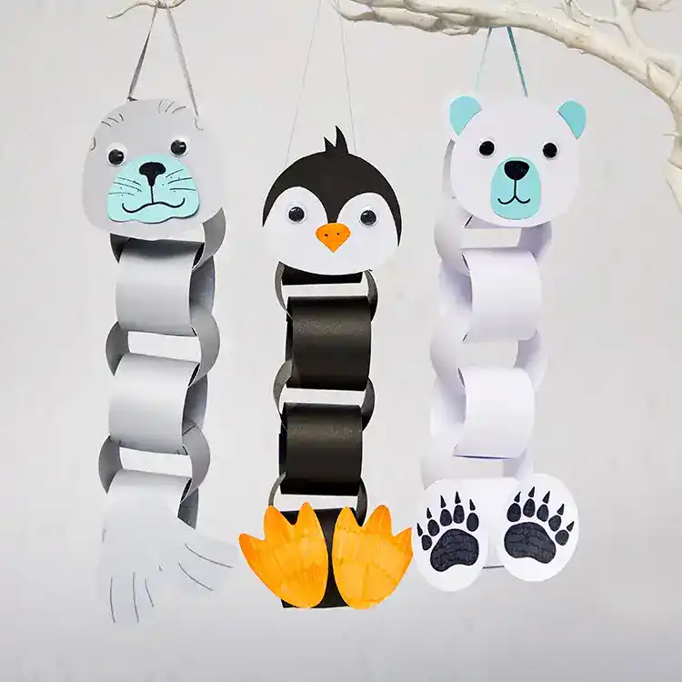 Arctic Animals Paper Chains baker ross