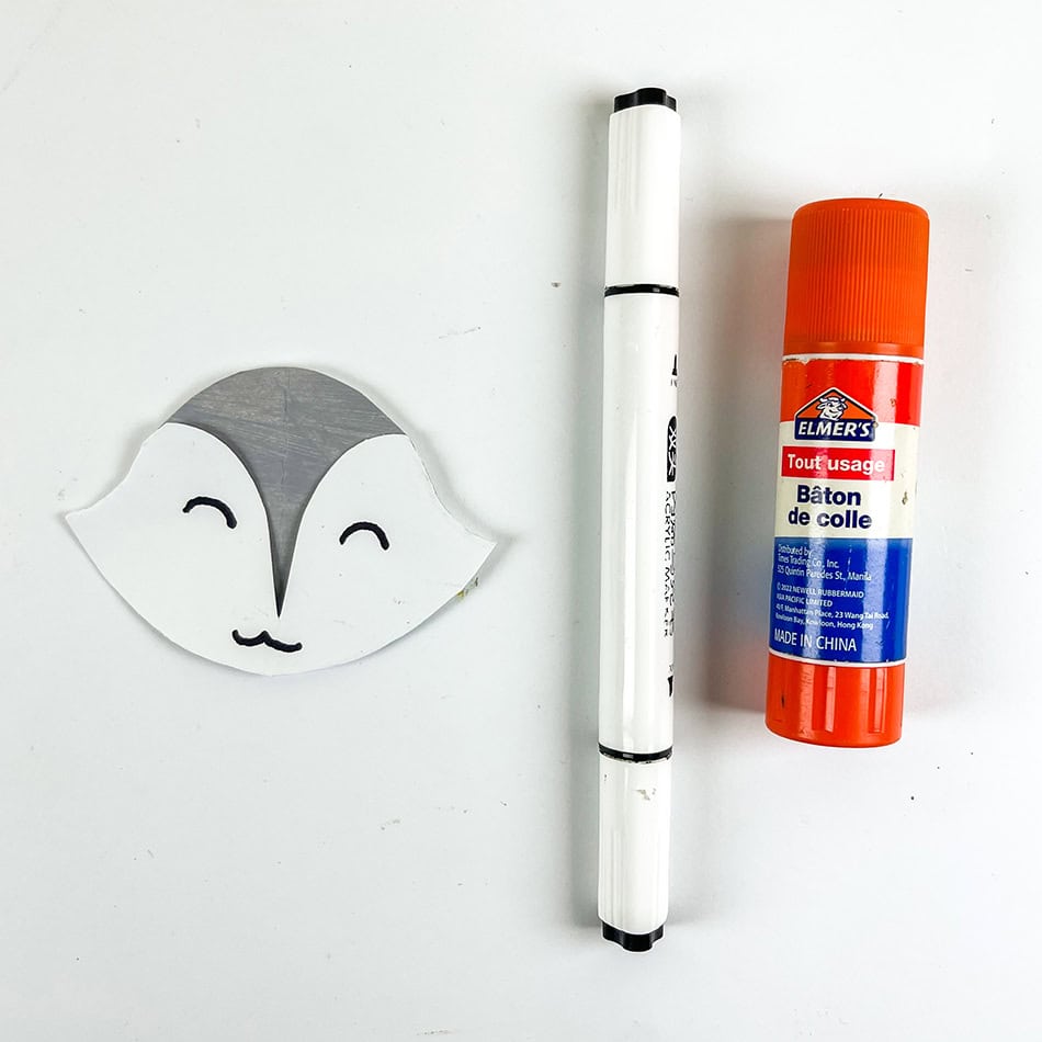 Arctic Fox Handprint Craft Step 6