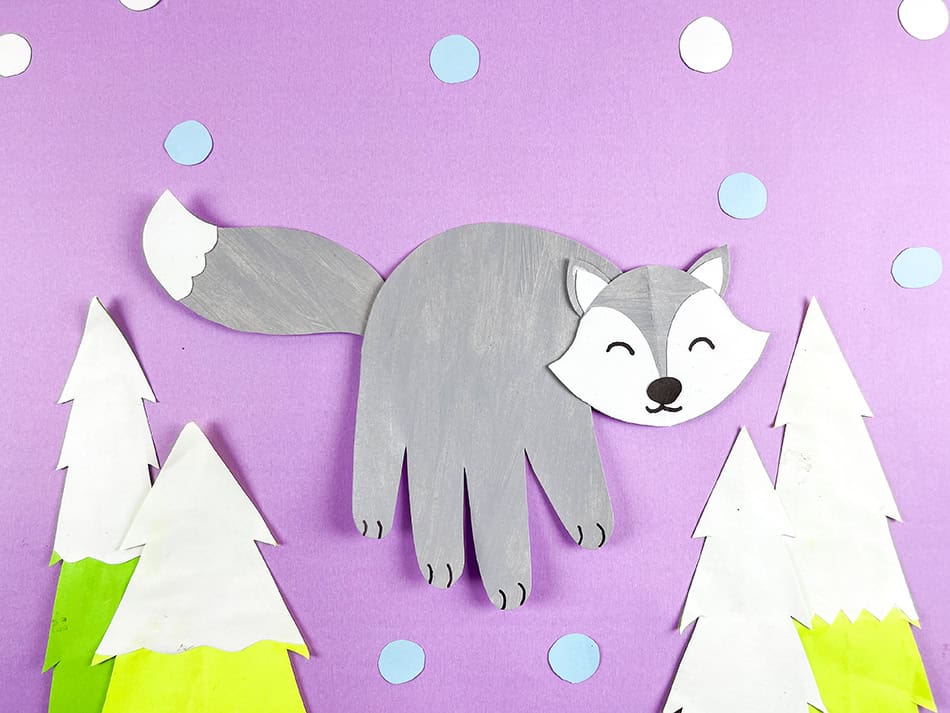 Arctic Fox Handprint Craft