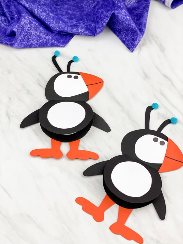 Arctic Puffin Card Craft For Kids by simple everyday mom