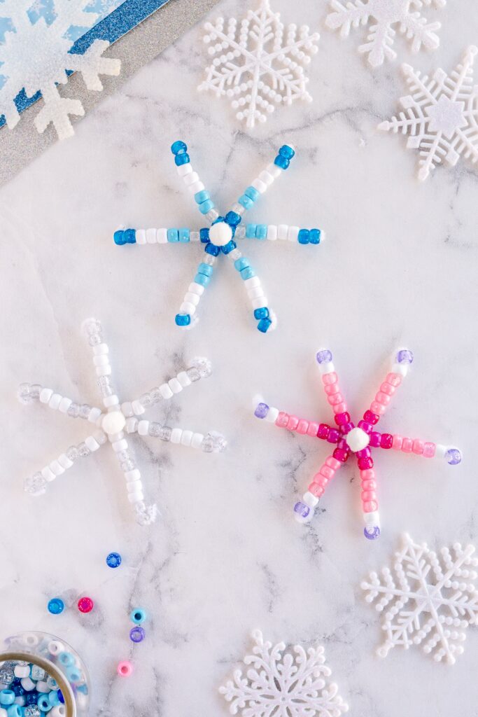 Beaded Snowflakes by Made to be a Momma