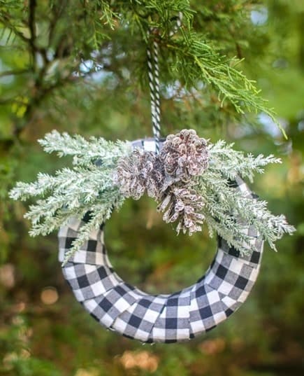 Buffalo Plaid Christmas Ornaments by Lovely Etc