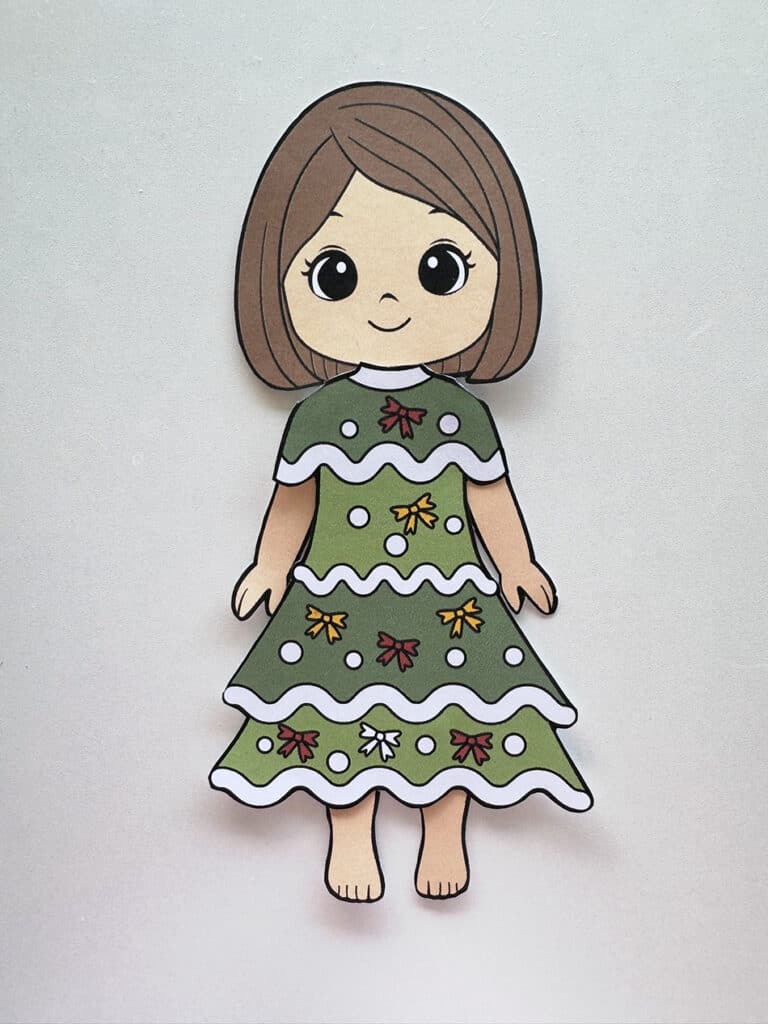 Christmas Tree Outfit Dress Up Doll Step 2