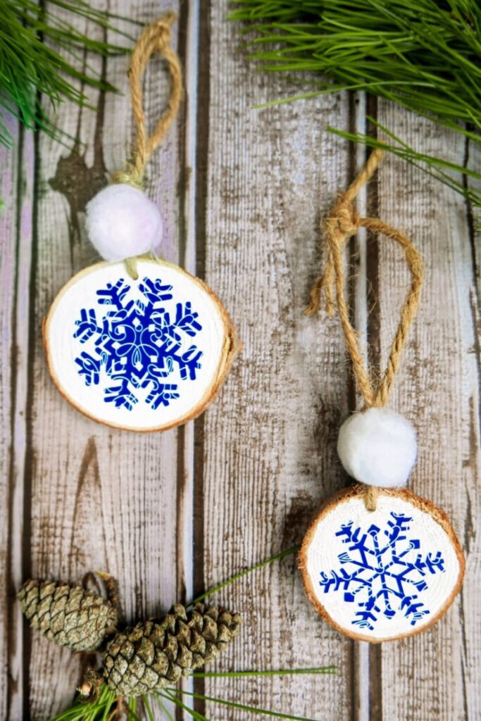 Cricut Snowflake Ornaments by Frugal Mom Eh