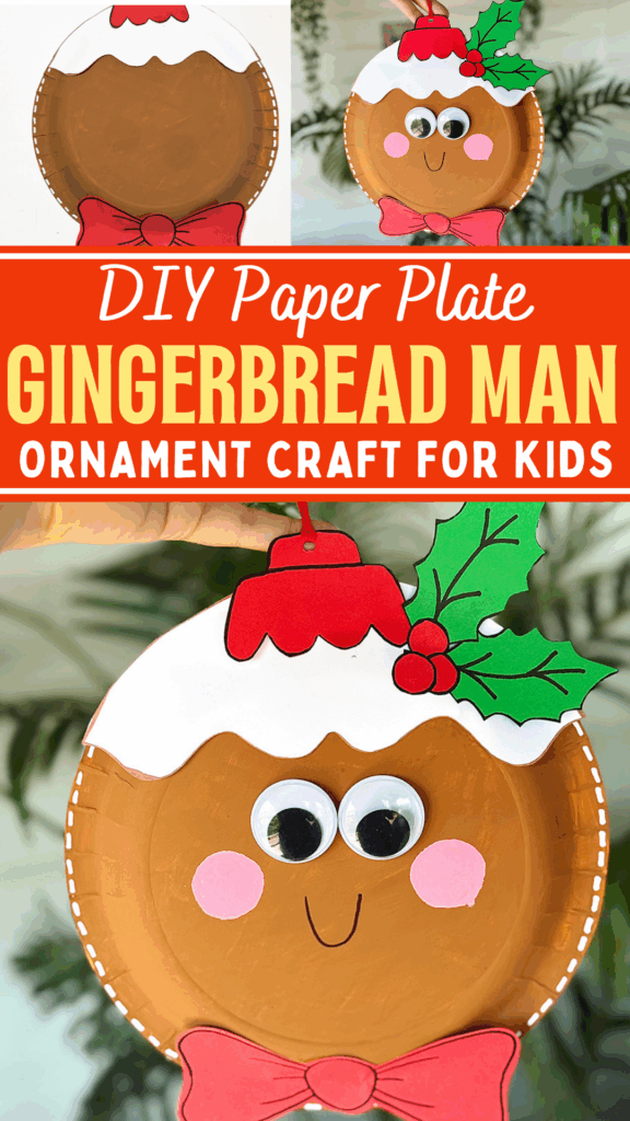 DIY Christmas Paper Plate Gingerbread Man Craft for Kids