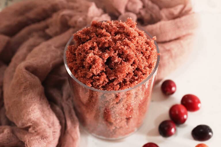 DIY Christmas-Scented Cranberry Sugar Scrub Recipe