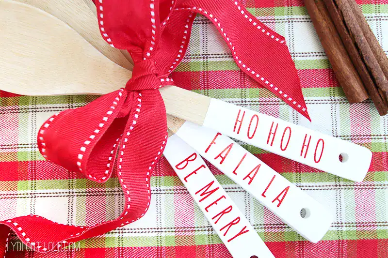 DIY Christmas Wooden Spoons by Lydi Out Loud