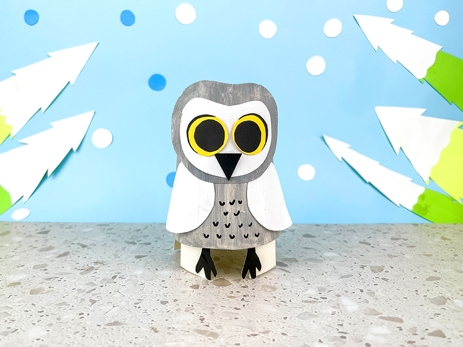 DIY Hopping Paper Cup Owl Winter Craft for Kids to Make