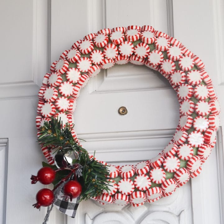 DIY Peppermint Wreath by Clark Condensed