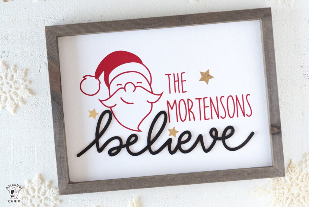 DIY Personalized Wood Christmas Sign by Polka Dot Chair