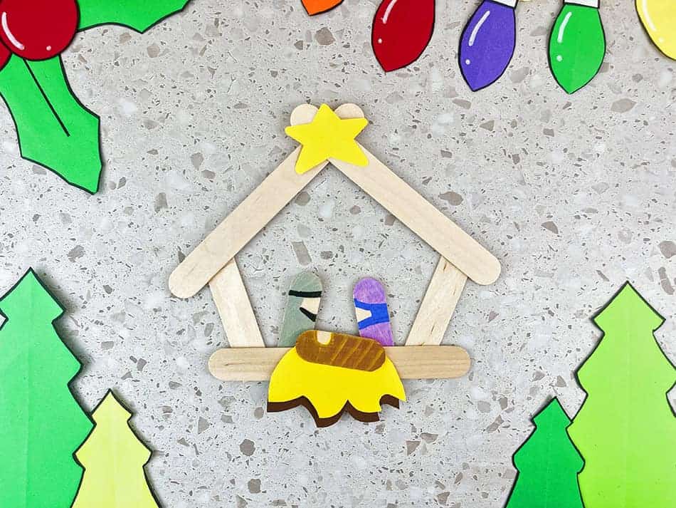 DIY Popsicle Stick Nativity Scene