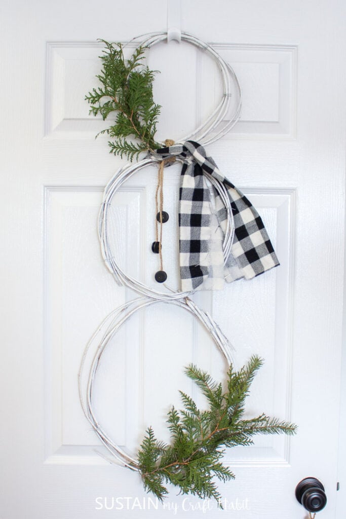 DIY Snowman Door Decoration by Sustain my Craft Habit