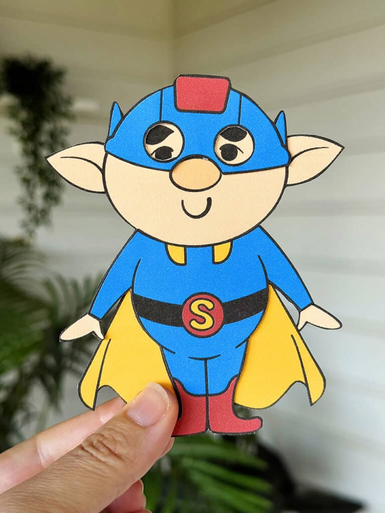 DIY Superhero Elf Disguise Paper Craft for Kids