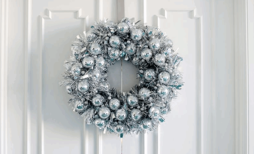 Disco Ball Wreath by a Beautiful Mess