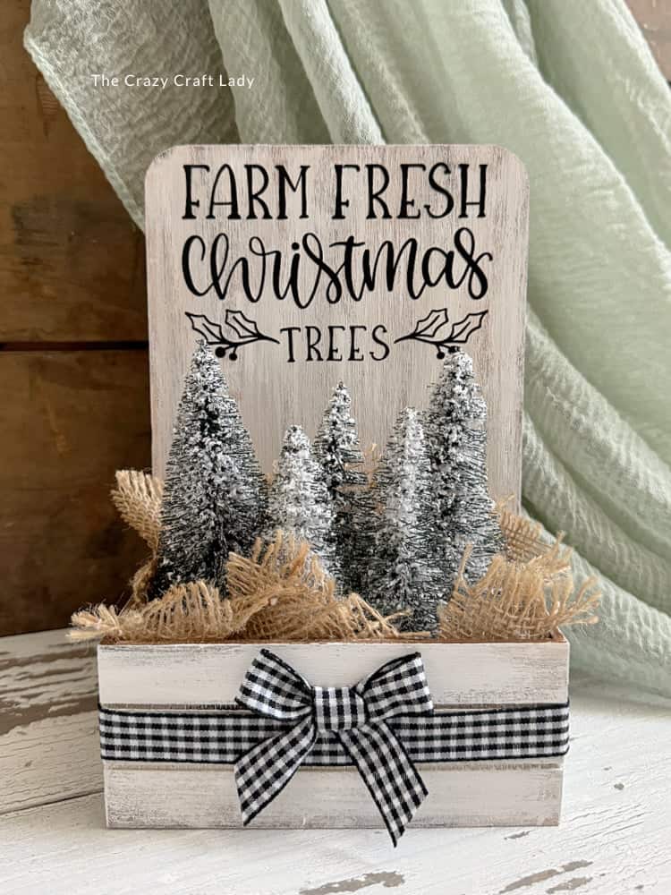 Dollar Store Mini Tree Farm Craft by The Crazy Craft Lady